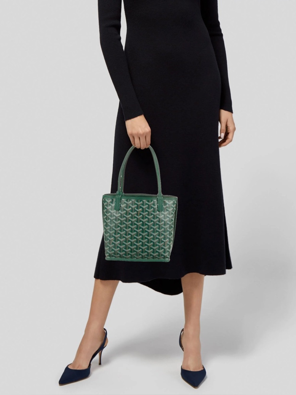 Authenticated Goyard Mini Anjou with Pouch